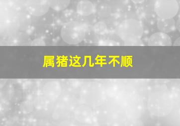 属猪这几年不顺