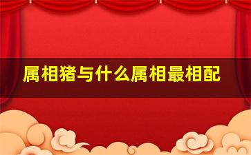 属相猪与什么属相最相配