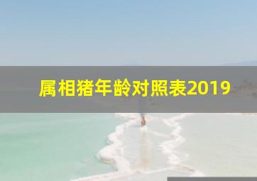 属相猪年龄对照表2019