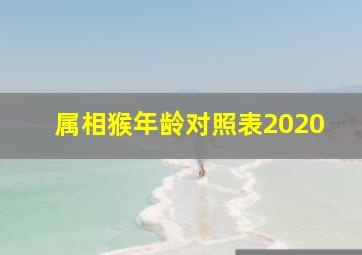 属相猴年龄对照表2020