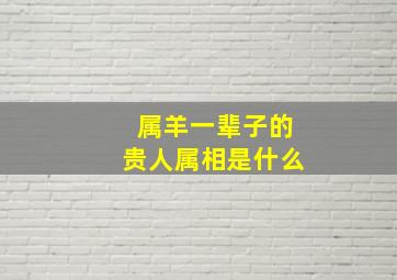 属羊一辈子的贵人属相是什么