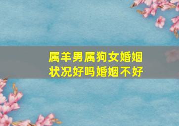 属羊男属狗女婚姻状况好吗婚姻不好