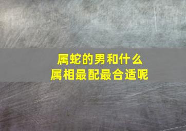 属蛇的男和什么属相最配最合适呢