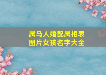 属马人婚配属相表图片女孩名字大全