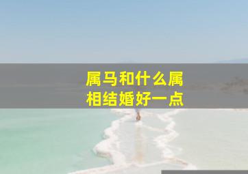 属马和什么属相结婚好一点