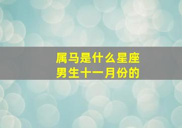 属马是什么星座男生十一月份的