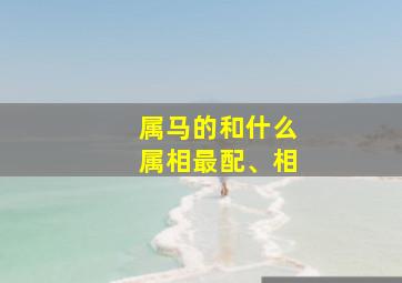 属马的和什么属相最配、相