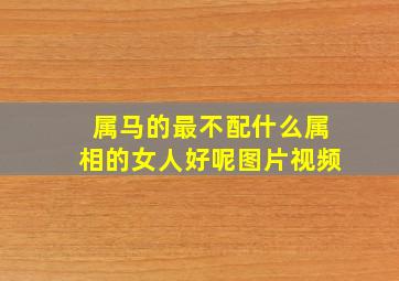 属马的最不配什么属相的女人好呢图片视频