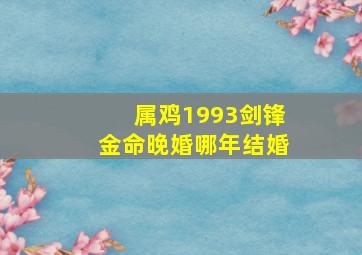 属鸡1993剑锋金命晚婚哪年结婚