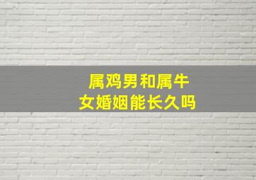 属鸡男和属牛女婚姻能长久吗