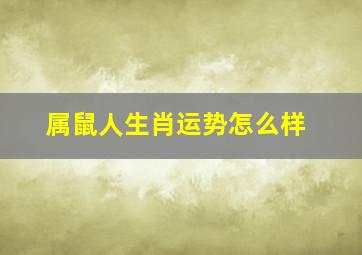 属鼠人生肖运势怎么样