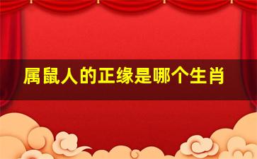 属鼠人的正缘是哪个生肖