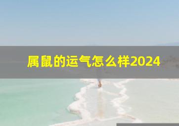 属鼠的运气怎么样2024