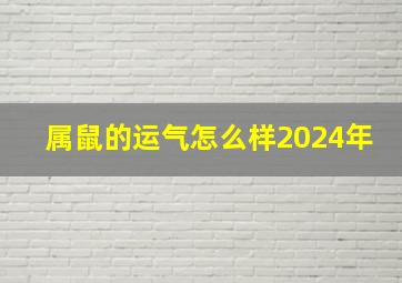 属鼠的运气怎么样2024年