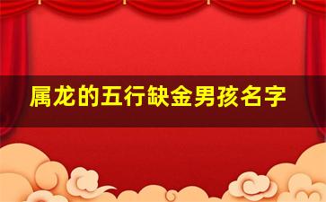 属龙的五行缺金男孩名字