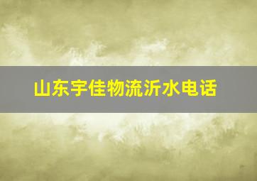 山东宇佳物流沂水电话