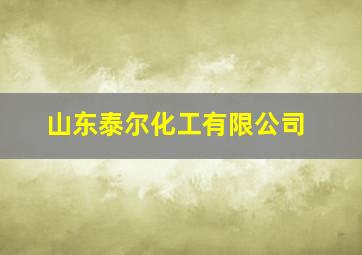 山东泰尔化工有限公司