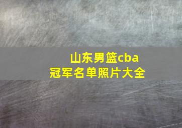 山东男篮cba冠军名单照片大全