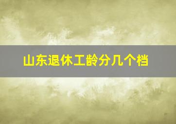 山东退休工龄分几个档