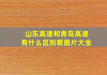 山东高速和青岛高速有什么区别呢图片大全