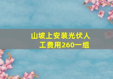 山坡上安装光伏人工费用260一组