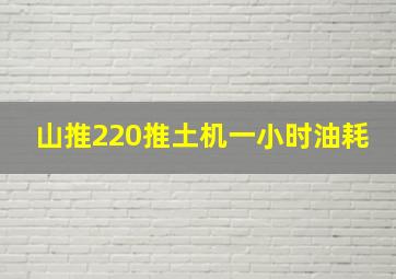 山推220推土机一小时油耗