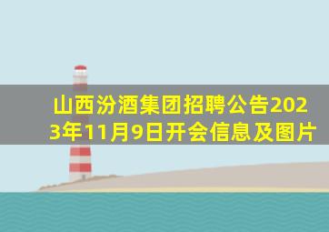 山西汾酒集团招聘公告2023年11月9日开会信息及图片