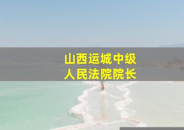 山西运城中级人民法院院长