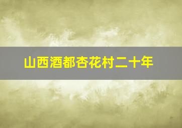 山西酒都杏花村二十年