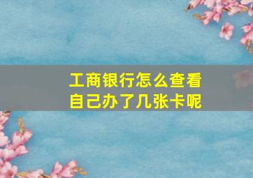 工商银行怎么查看自己办了几张卡呢