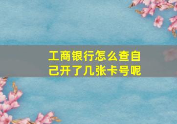 工商银行怎么查自己开了几张卡号呢