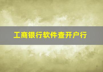 工商银行软件查开户行