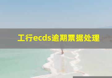 工行ecds逾期票据处理