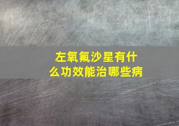 左氧氟沙星有什么功效能治哪些病