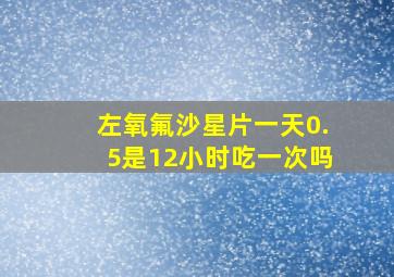 左氧氟沙星片一天0.5是12小时吃一次吗