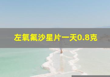 左氧氟沙星片一天0.8克