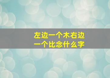 左边一个木右边一个比念什么字