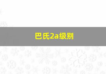 巴氏2a级别