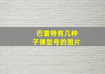 巴雷特有几种子弹型号的图片