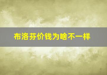 布洛芬价钱为啥不一样