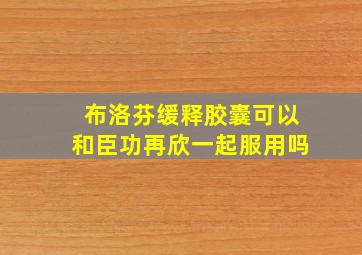 布洛芬缓释胶囊可以和臣功再欣一起服用吗