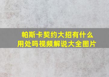 帕斯卡契约大招有什么用处吗视频解说大全图片