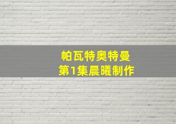 帕瓦特奥特曼第1集晨曦制作