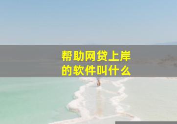 帮助网贷上岸的软件叫什么