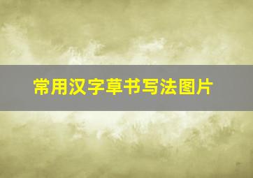 常用汉字草书写法图片