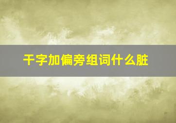 干字加偏旁组词什么脏