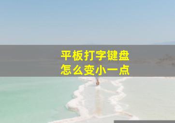 平板打字键盘怎么变小一点