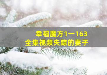 幸福魔方1一163全集视频失踪的妻子