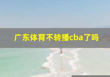 广东体育不转播cba了吗