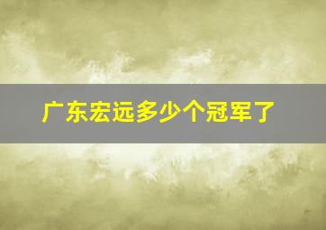 广东宏远多少个冠军了